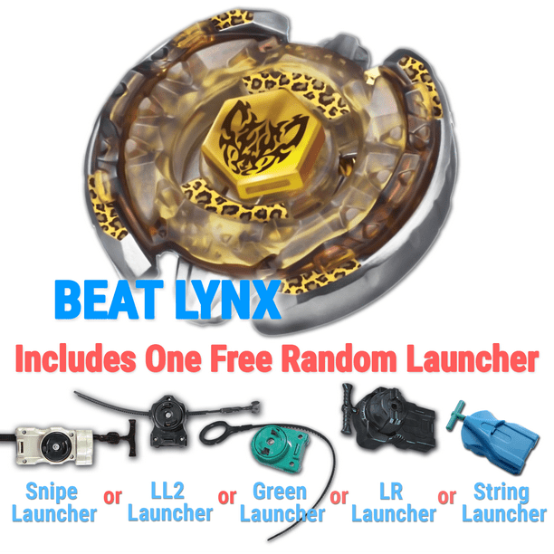 Beyblade BB109 Beat Lynx Metal Masters Fusion+Single spin Launcher NEW